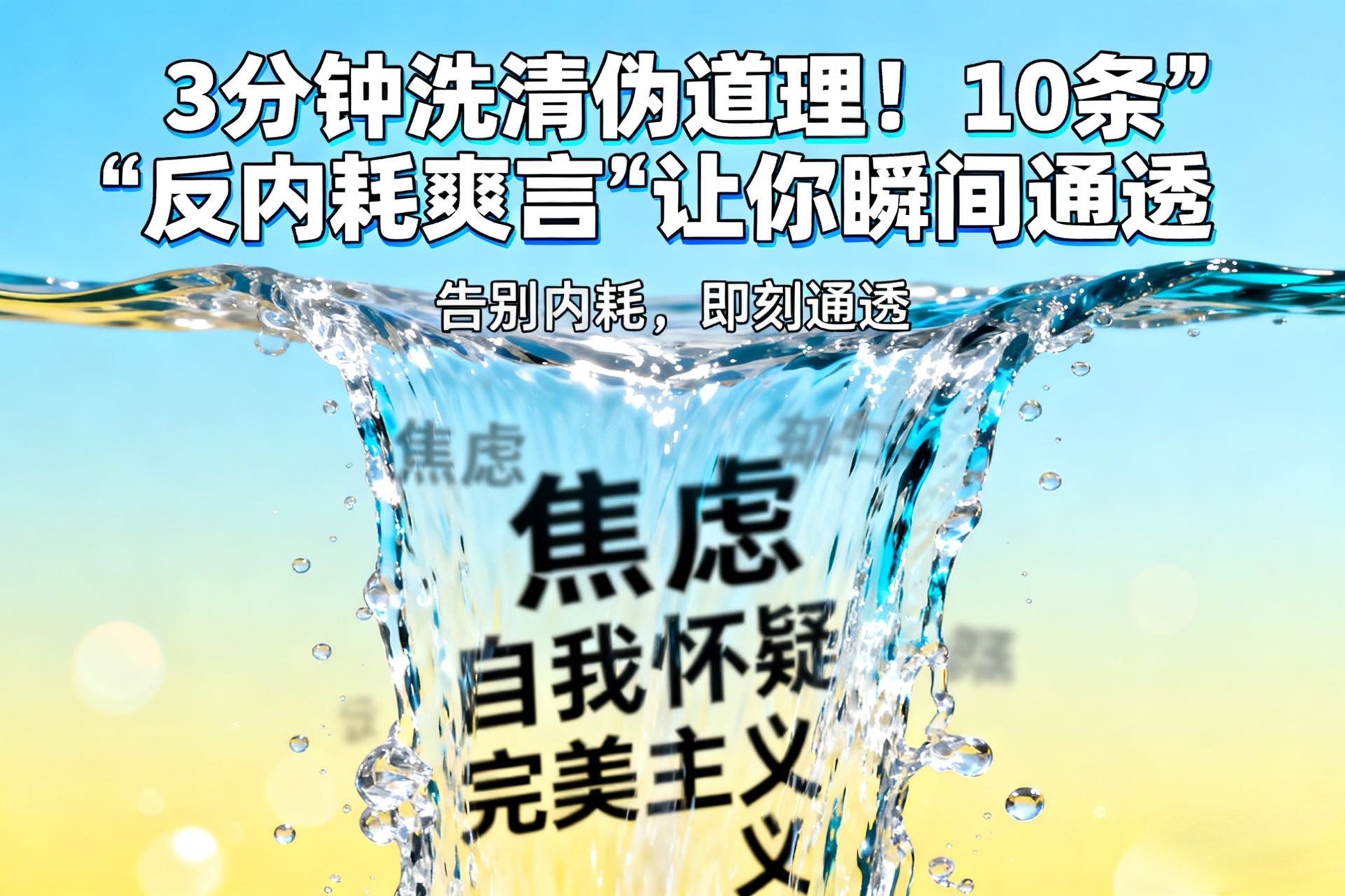 3分钟洗清伪道理！10条“反内耗爽言”让你瞬间通透
