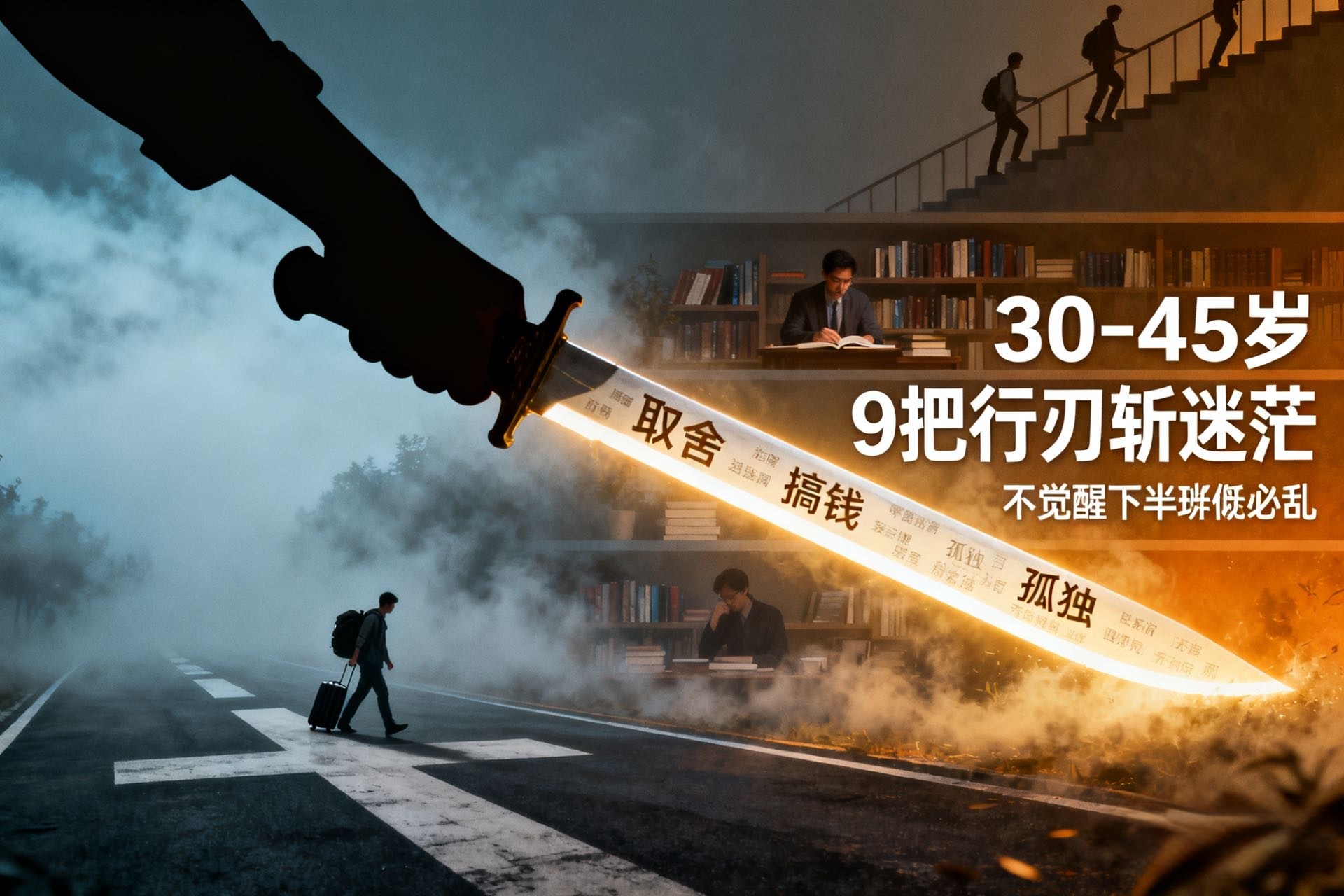 30-45歲中年破局：9把利刃斬迷茫，不覺醒下半場必亂