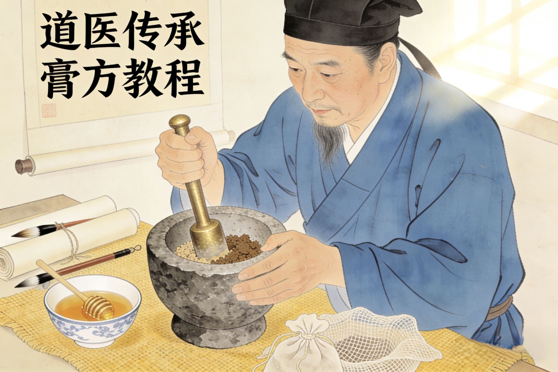 道医秘传膏方熬制膏药教学